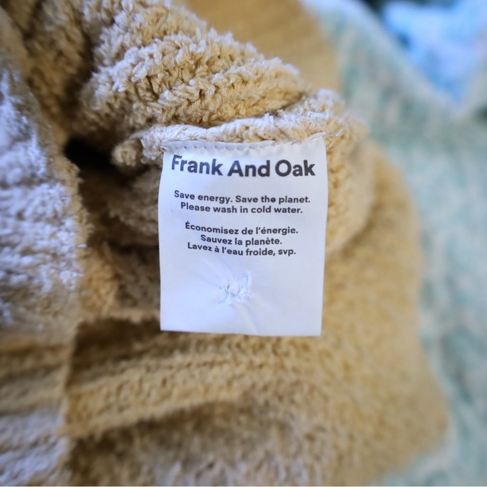Frank and Oak Womens Beige Cropped Tortiseshell Button Cardigan Size Medium - Picture 10 of 10